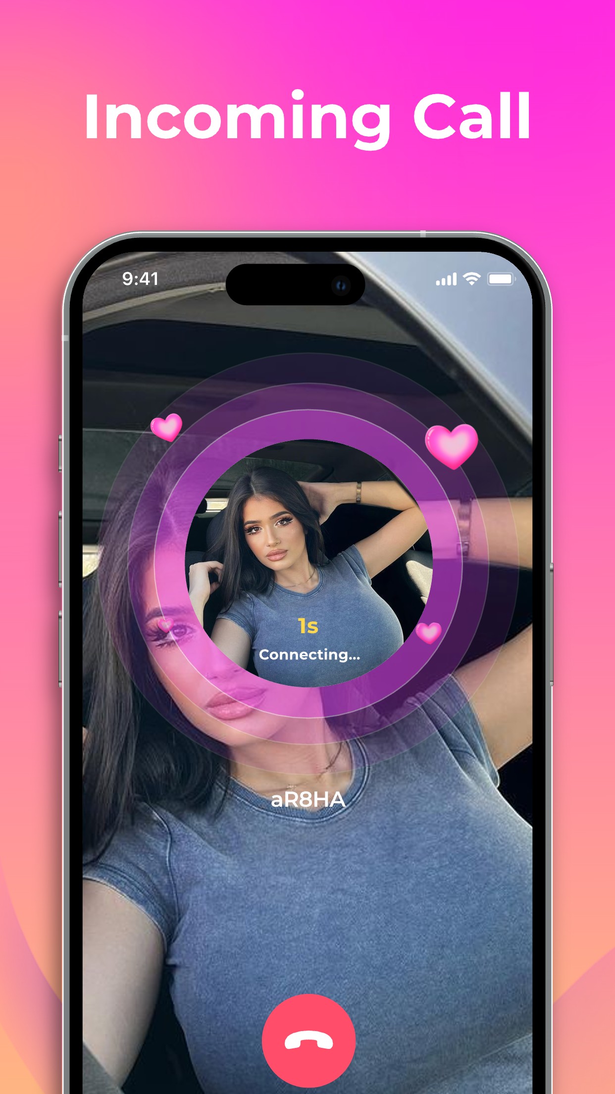 Incoming video call in Pecy